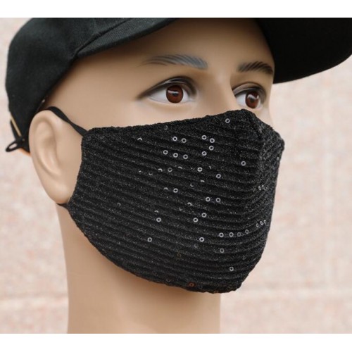 Reusable face masks for unisex sequins fashion dust proof protection party night club mouth mask for women and men